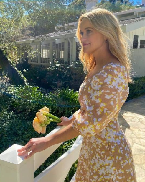 Reese Witherspoon's Floral Midi Dress